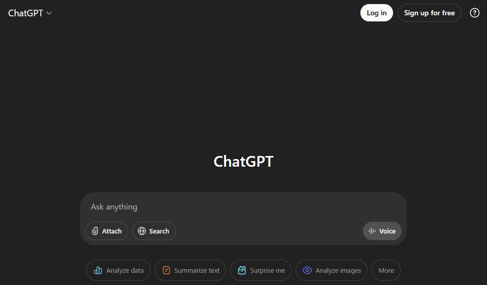 ChatGPTのサイト